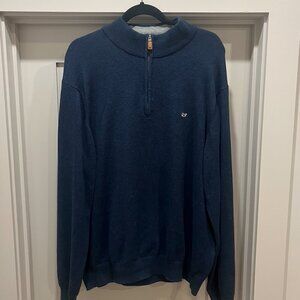 Vineyard Vines Men's Quarter Zip Sweater Navy Size XL
